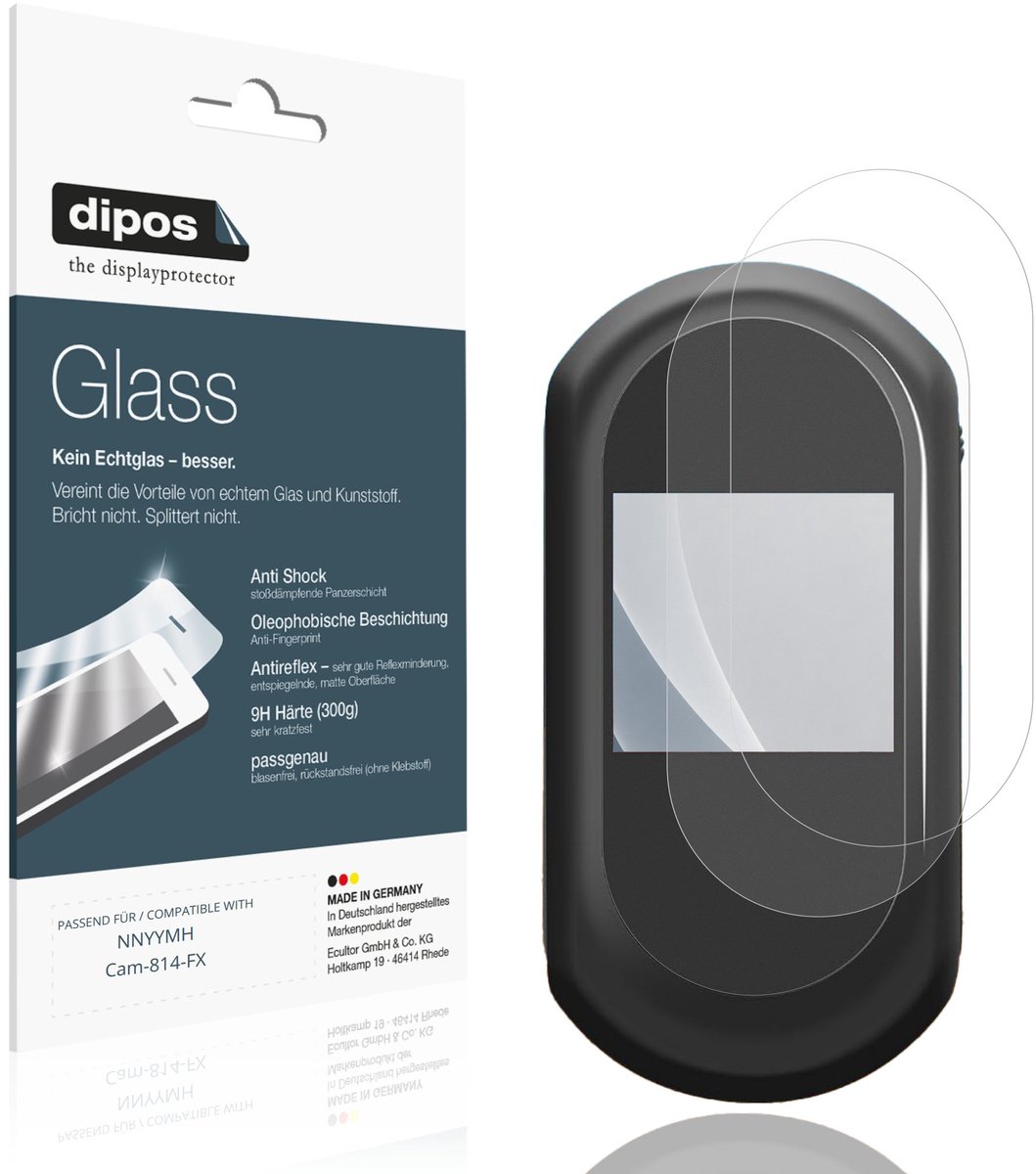 dipos – 2x Matte Pantserfolie geschikt voor NNYYMH Cam-814-FX | 9H Screenprotector