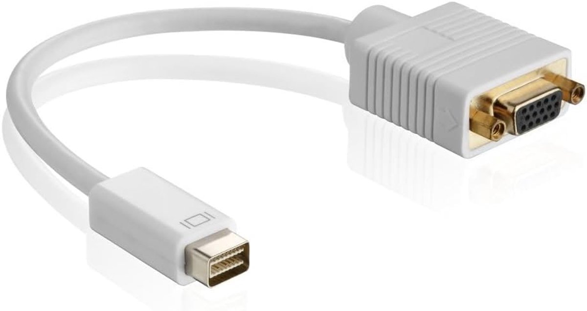 Mini DVI/VGA Adapter (Mini DVI Mannelijk naar VGA Vrouwelijk) 0,15 m wit X-DA040