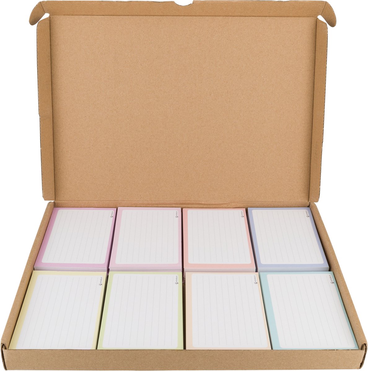 Flashcards 500 Stuks A7 - 7,4x10,5cm - 10 Pastelkleuren - Flashcards Middelbare School - Scholis
