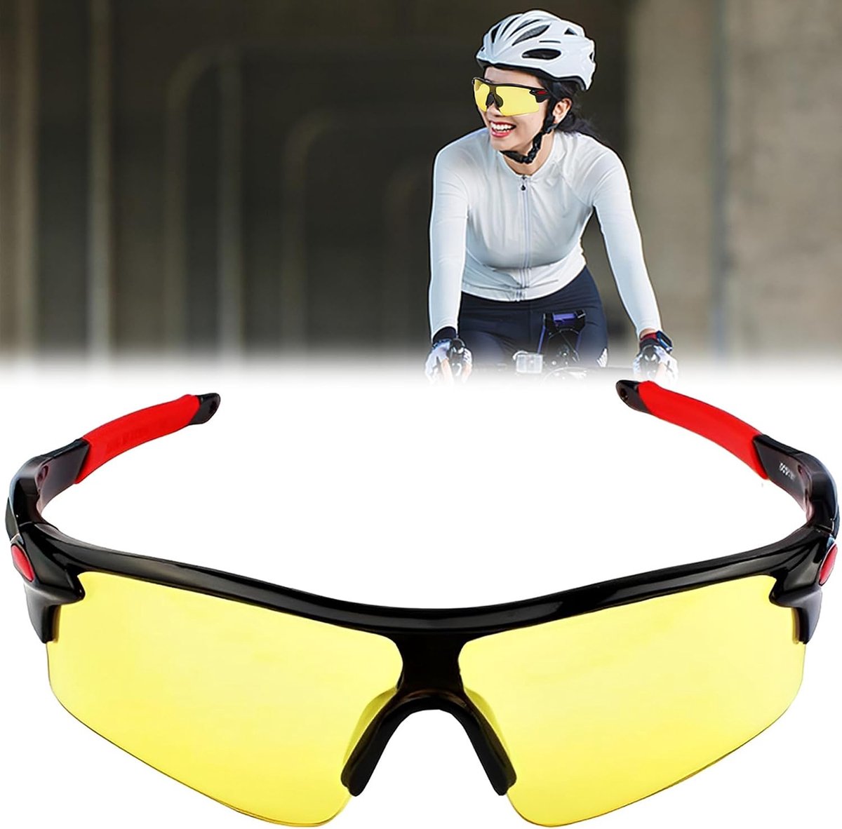 Beschermende Bril Met Doorzichtige Anticondens Krasbestendige Wrap-around Lenzen En Antisliphandvatten UV-Bescherming Zonnebril Voor Fietsen Vissen Golfen