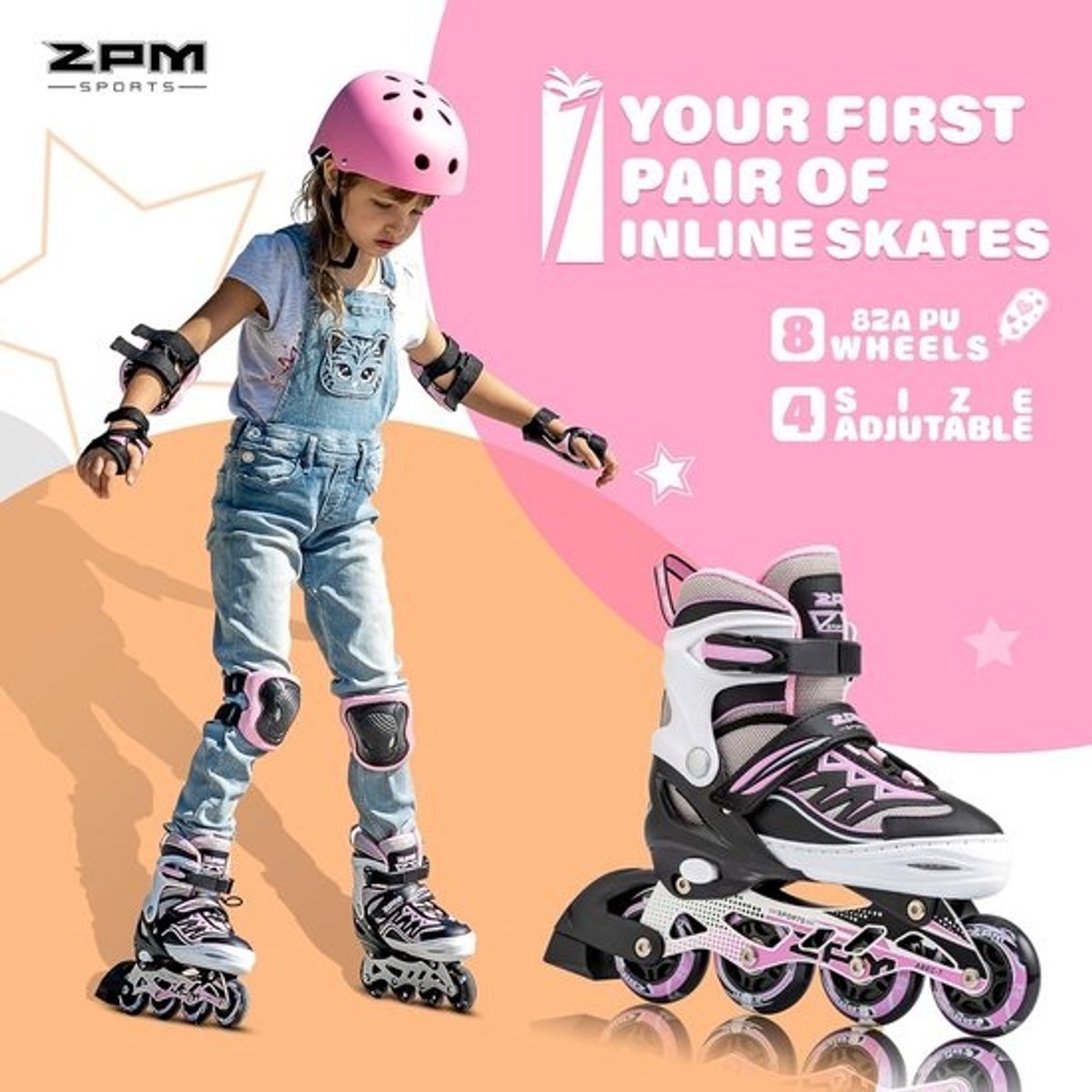 Verstelbare lichtgevende inline skates voor jongens en meisjes – ideaal voor beginners