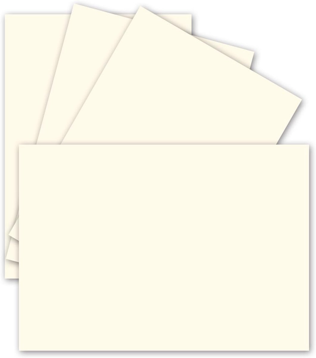 Kaarten DIN A6 - Natuurlijk wit - 100 stuks - PREMIUM KWALITEIT - 10,5 x 14,8 cm - zeer stabiel - geschikt voor printers - Ideaal voor wenskaarten en uitnodigingen - Merk: NEUSER