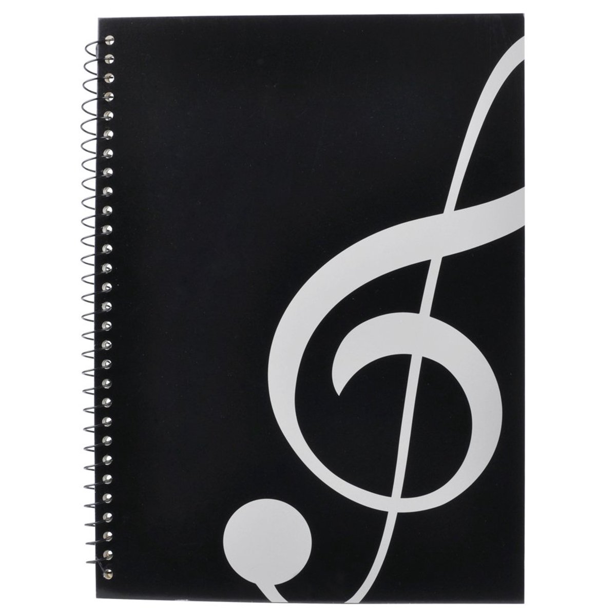 - Muziekpapier met 40 bladmuziek pagina's - Music Note Black
