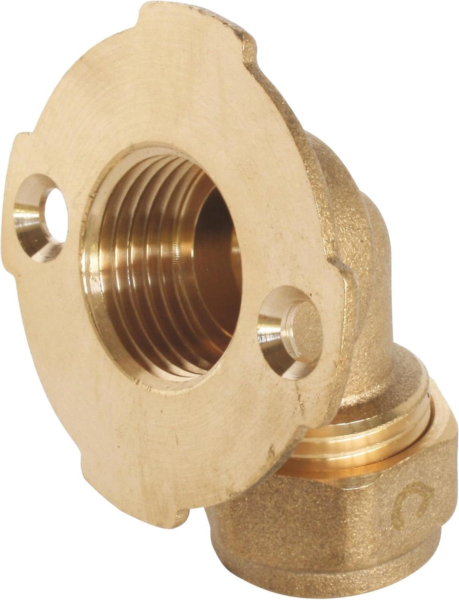 For You – sanitaire aansluiting gebogen 105 ° met compressie (om te schroeven) voor buis PER Ø16 – vrouwelijk 15/21 (1/2 inch)