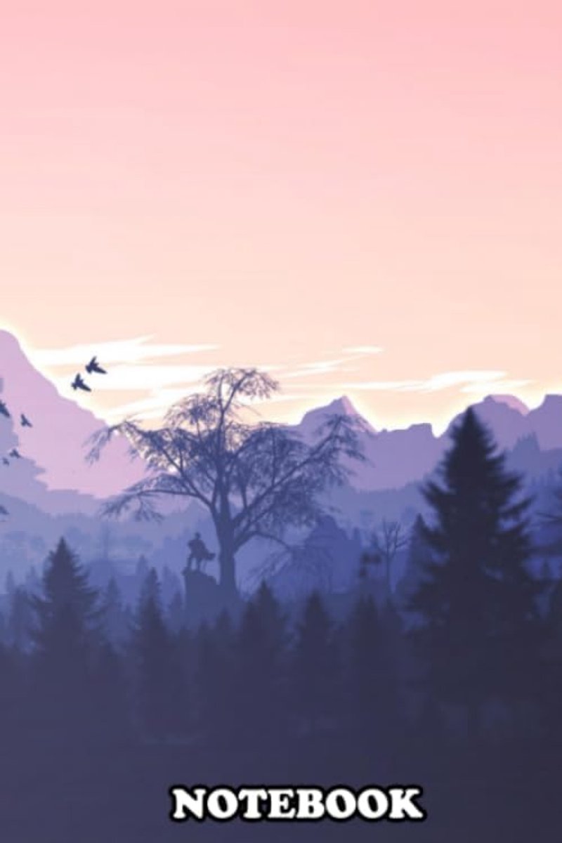 Mountain Minimalist Illustration, Journal for Writing, College Ruled Size 6" x 9", 110 Pages