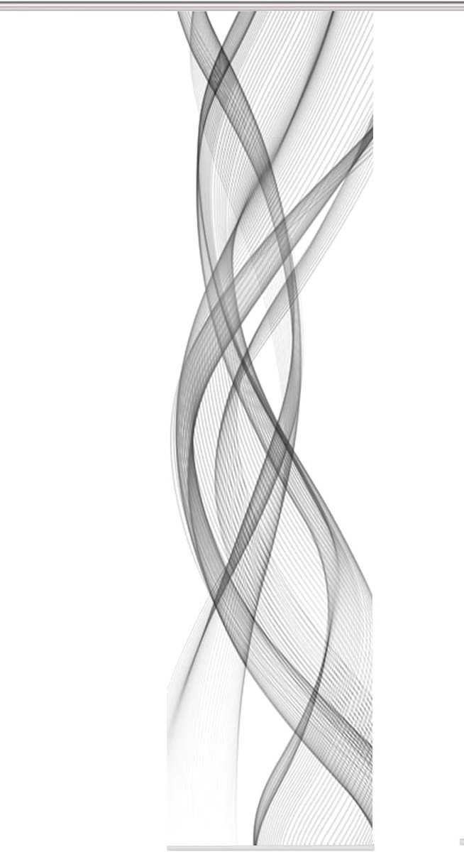 Fashion FERROL schuifgordijn digitaal bedrukt, stof, grijs, 245 x 60 cm