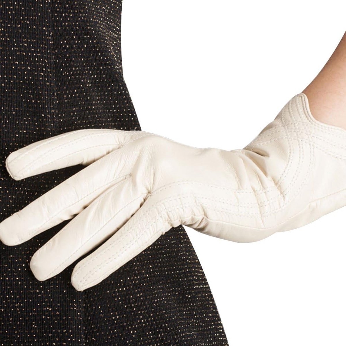 Handschoenen warme handgemaakte curve lamsvel voor vrouwen