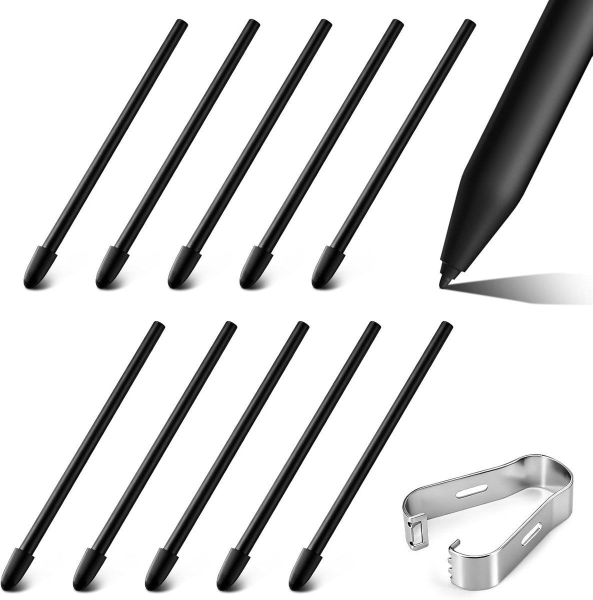 Punten voor Remarkable 2 pen - 10 stuks reservepunten geschikt voor Remarkable 1/2, Boox Pen Plus, Boox Pen2 Pro, Boox Max, Marker, Marker Plus, Vilten punten Vervanging voor Stylus