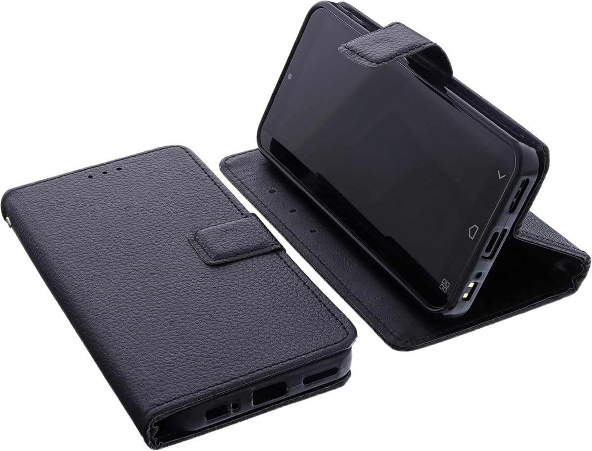 Compatibel met Emporia SMART 7 Lite / 7 mini / ME7 beschermhoes Book Style case telefoon bescherming hoesje boekmodel portemonneehoes flipcase met standaard zwart