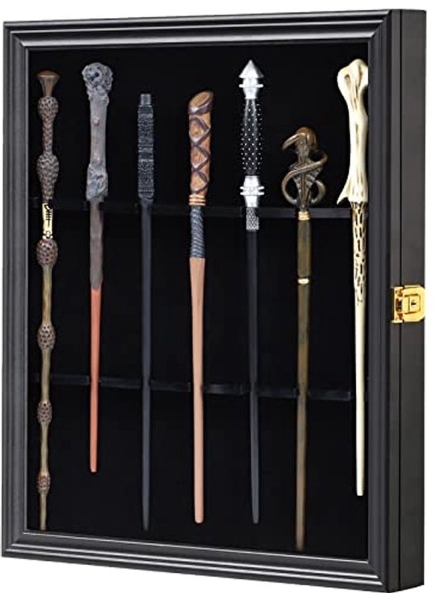 Universele Vitrine voor Toverstokken - 7 Wands Display Stand voor Wandmontage