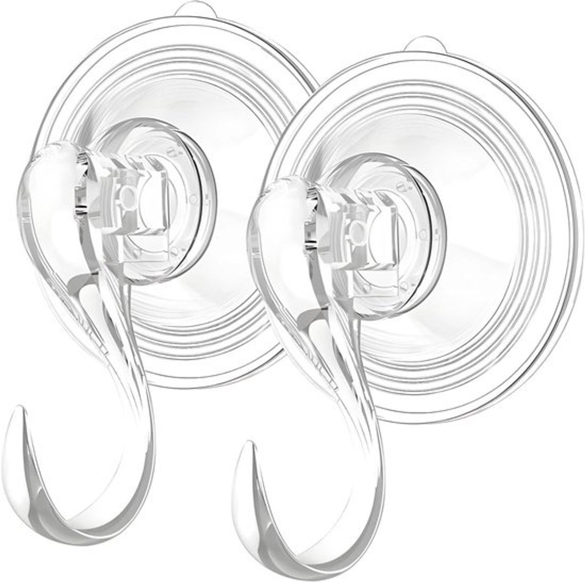 Krachtige Zuignap Haken voor Badkamer, Keuken en Douche - Verwijderbaar zonder Restanten, Perfect voor Handdoeken, Sponsen en Badjassen, Set van 2