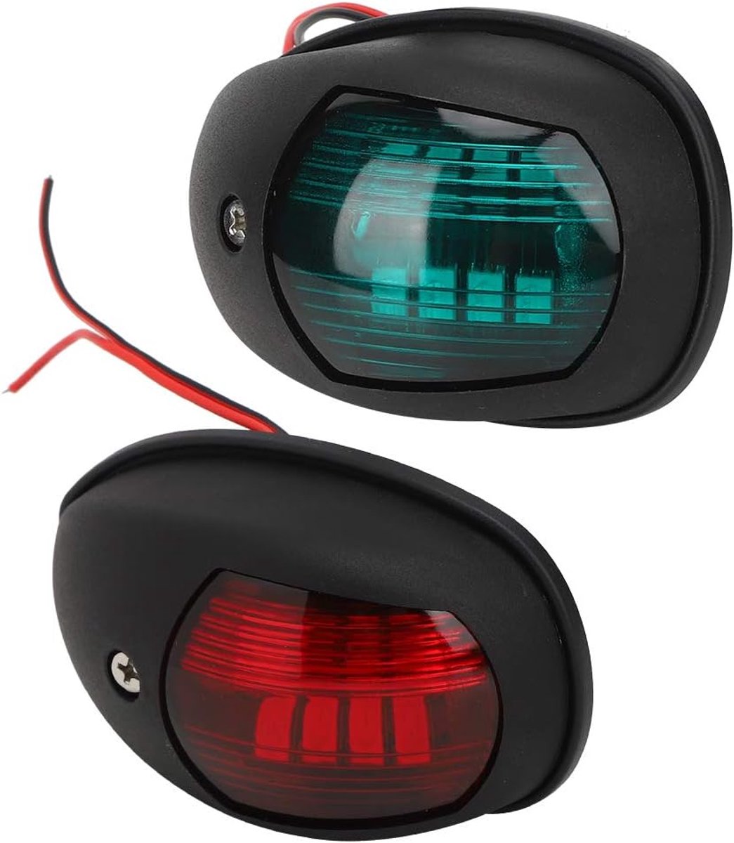 Boot Navigatie Licht, Rood en Groen Boot Verlichting, 1 Paar Marine Navigatie Indicator Licht Waterdicht 10-30V Brede Druk Verzending Signaal Lamp