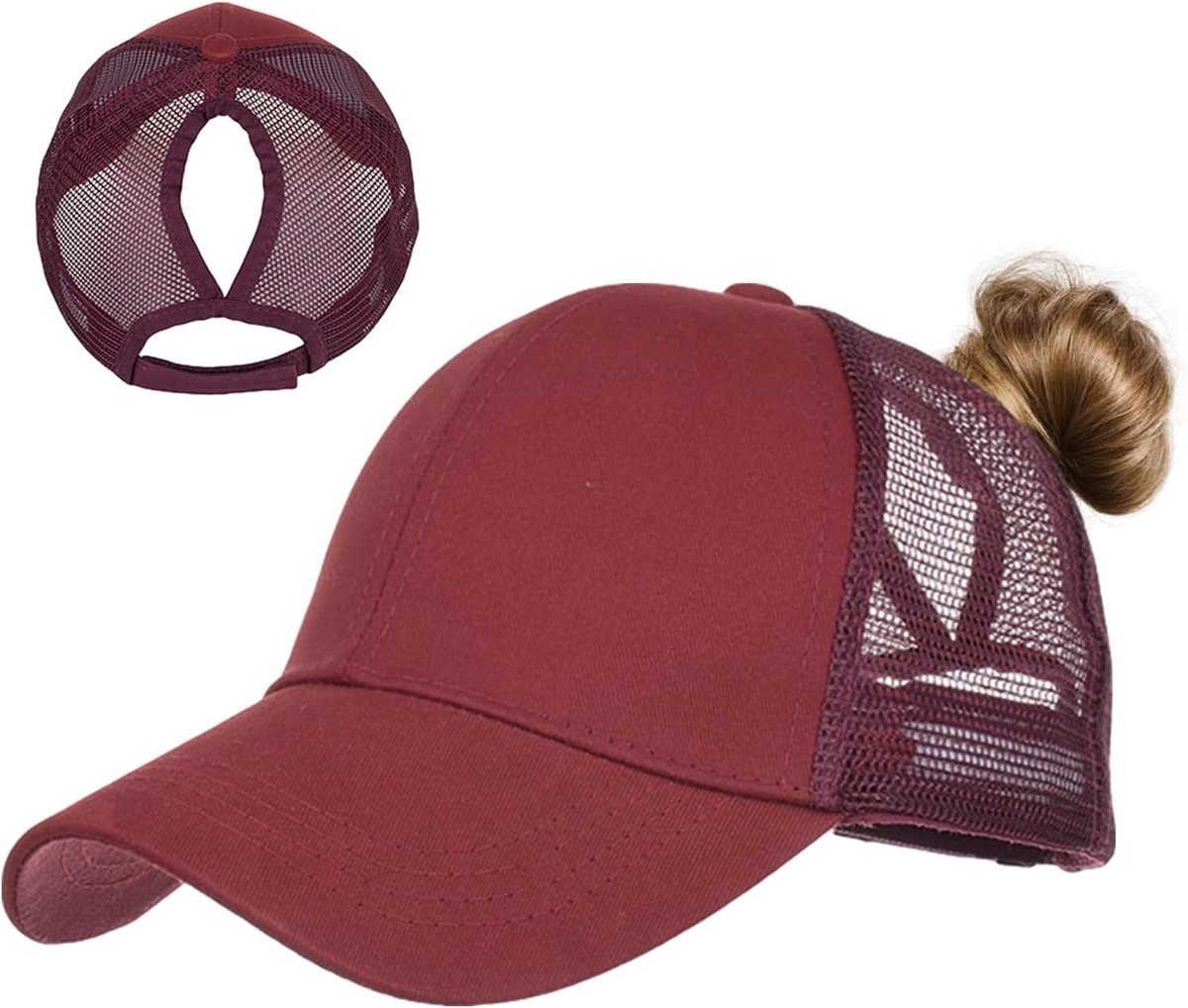 Caps Unisex Baseball Cap Retro Mannen Vrouwen Meisjes Jongens Sportmuts - rood - Taglia Unica
