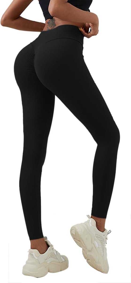 Leggings voor dames, hoge taille, booty, scrunch, leggings, push-up, sportbroek, naadloos, voor yoga, gym, fitness, hardloopbroek