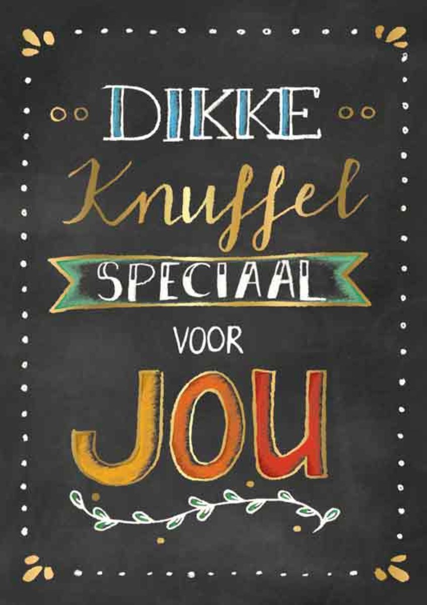 Luxe Wenskaart Knuffel - Wenskaarten - Knuffelkaart - Opvrolijken - Dikke Knuffel Speciaal Voor Jou - Serie Sketch'd - Artige - Kaart - 1 Stuks - In Folie - Gratis Verzonden - Hoge Afnamekortingen - 12x17cm