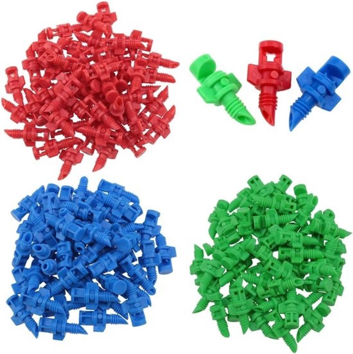 Sproeiapparaten - Druppelirrigatie - microsproeiers - Tuinbewatering - Instelbare sproeistraal - 90 stuks - Multicolor