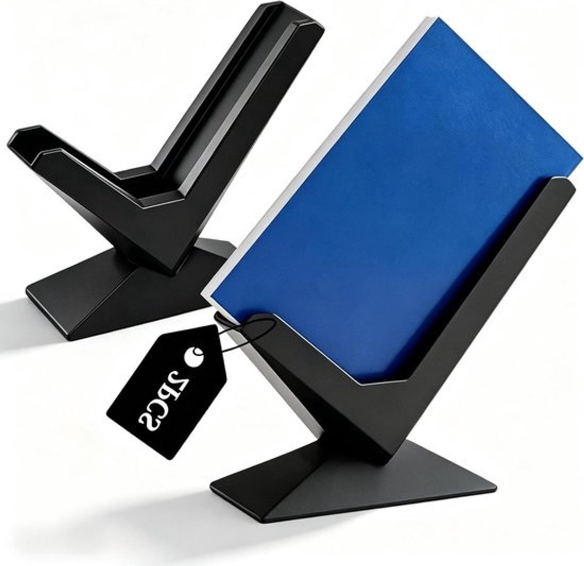 Elegante Zwarte Minimalistische Visitekaartjeshouder voor Kantoor, Desk Meetings en Professionele Presentaties, Perfect voor Organisatie en Stijl