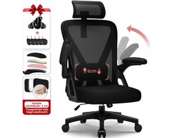 Hiazurm Bureaustoel - Ergonomische bureaustoel - Opklapba...