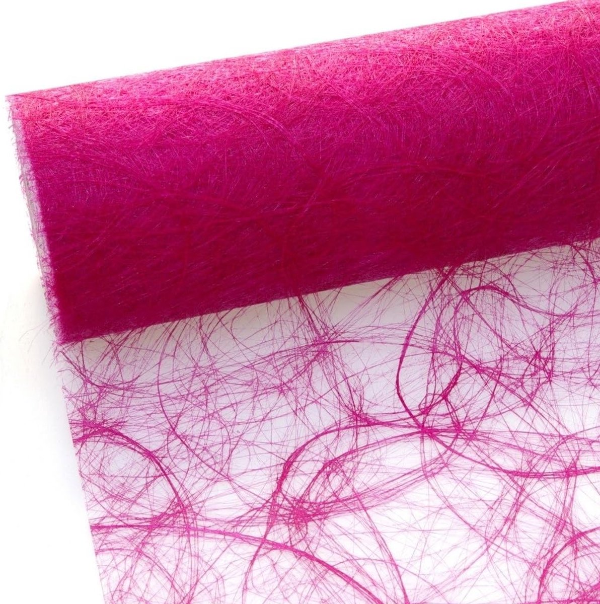 Tafelband - 25 meter rol + 100 decoratieve harten (30cm breedte, in roze)
