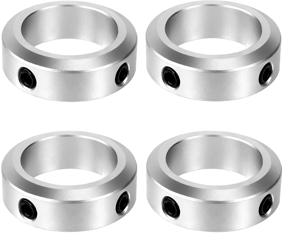 4STKS Instelring, Dieptestop Asstoping Astelager Aluminium Legering, 6mm Boorgat 12mm OD, 6mm Breedte voor Wiel Kruiwagen Brug Versnellingsbak CNC