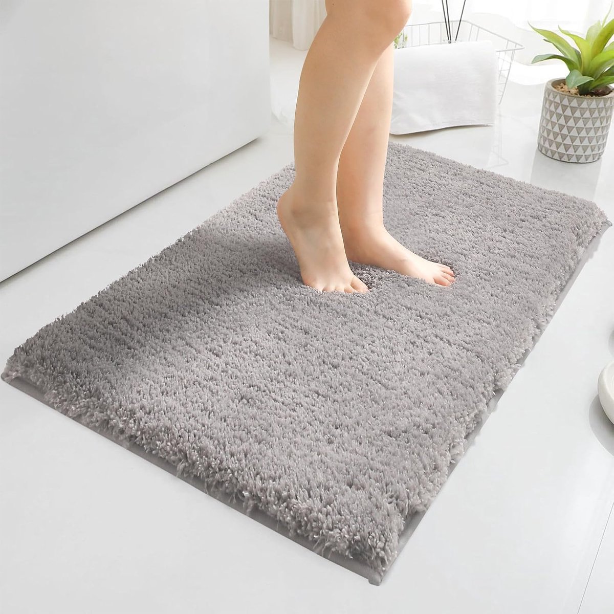 40x60 cm zachte microvezel badkamer tapijten, antislip badmat met waterabsorberend, duurzaam wasbaar badtapijt voor badkamer dikke douchemat