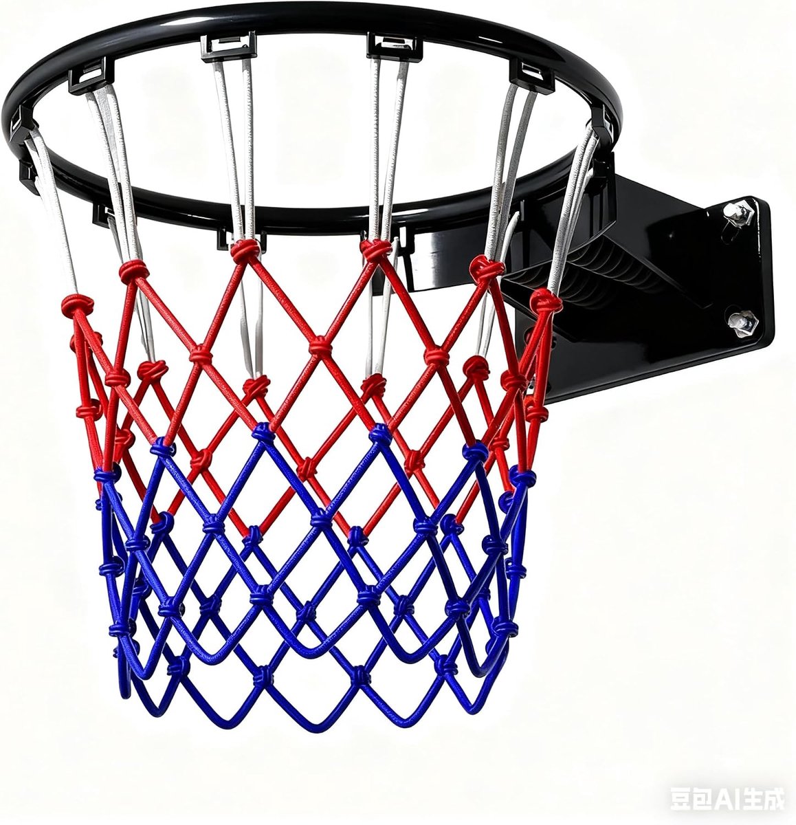 Duty volwassen standaard maat 18" basketbalhoepel, doel wandgemonteerde basketbalvelg, dubbele veer basketbalring en complete installatiekit