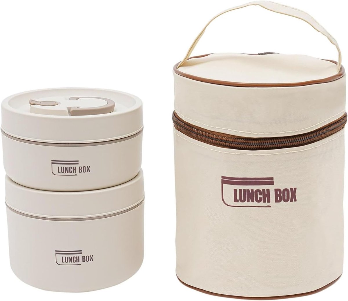 Lunchbox Roestvrij Staal, Thermobehälter voor eten met thermotas en bestek, Thermo etensbehälter lekvrij, warmhoudbehälter eten voor kinderen en volwassenen, 440 ml & 600 ml (3)