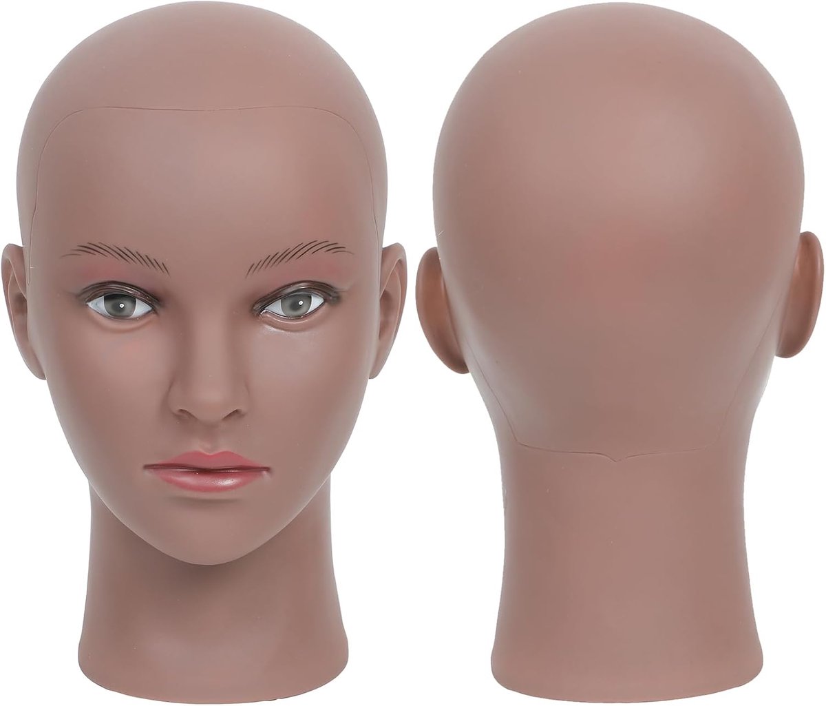Hoofd Kale Afro Vrouwelijke Cosmetologie Display Pop voor Pruiken Maken Kappers Training Hoed en Bril