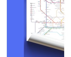 Buyartforless Londen Underground Transit Kaart 36x24 Engeland Reizen Art Print Poster