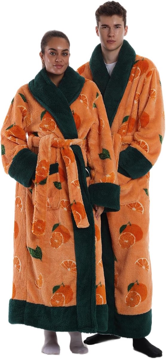 Badjas Super Zachte Flanel - Knusse Ochtendjas voor Sauna & Thuis | Universele Maat Dames Heren | Snel Droogend met Gevarieerde Designs