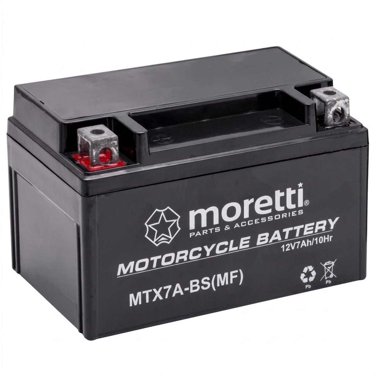 Moretti-accu, 12 V, 7 Ah, AGM (gel), startstroom 90 A, AKUYTX7A-BSXMOR000