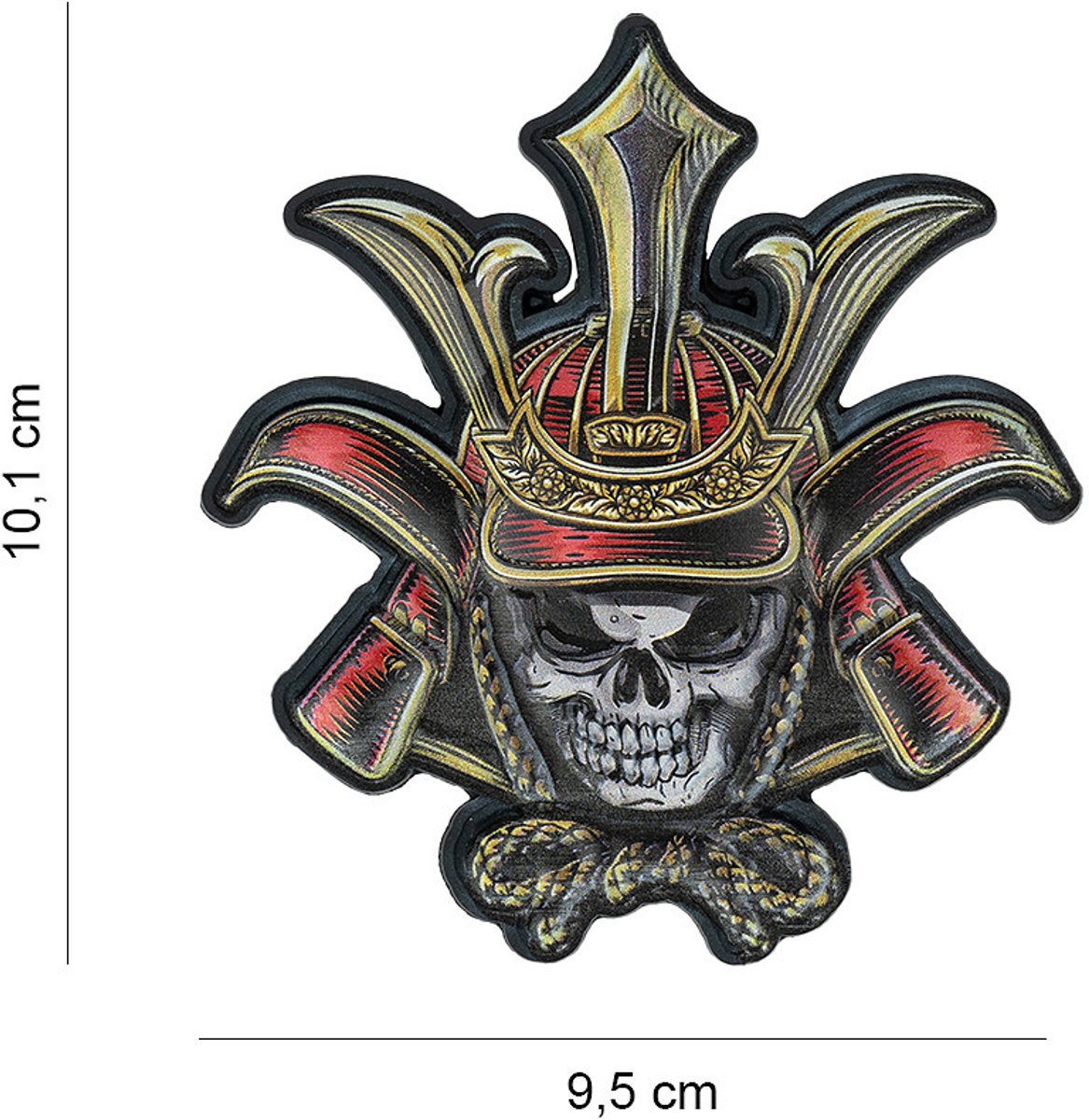 Embleem 3D UV Skull samurai #8041