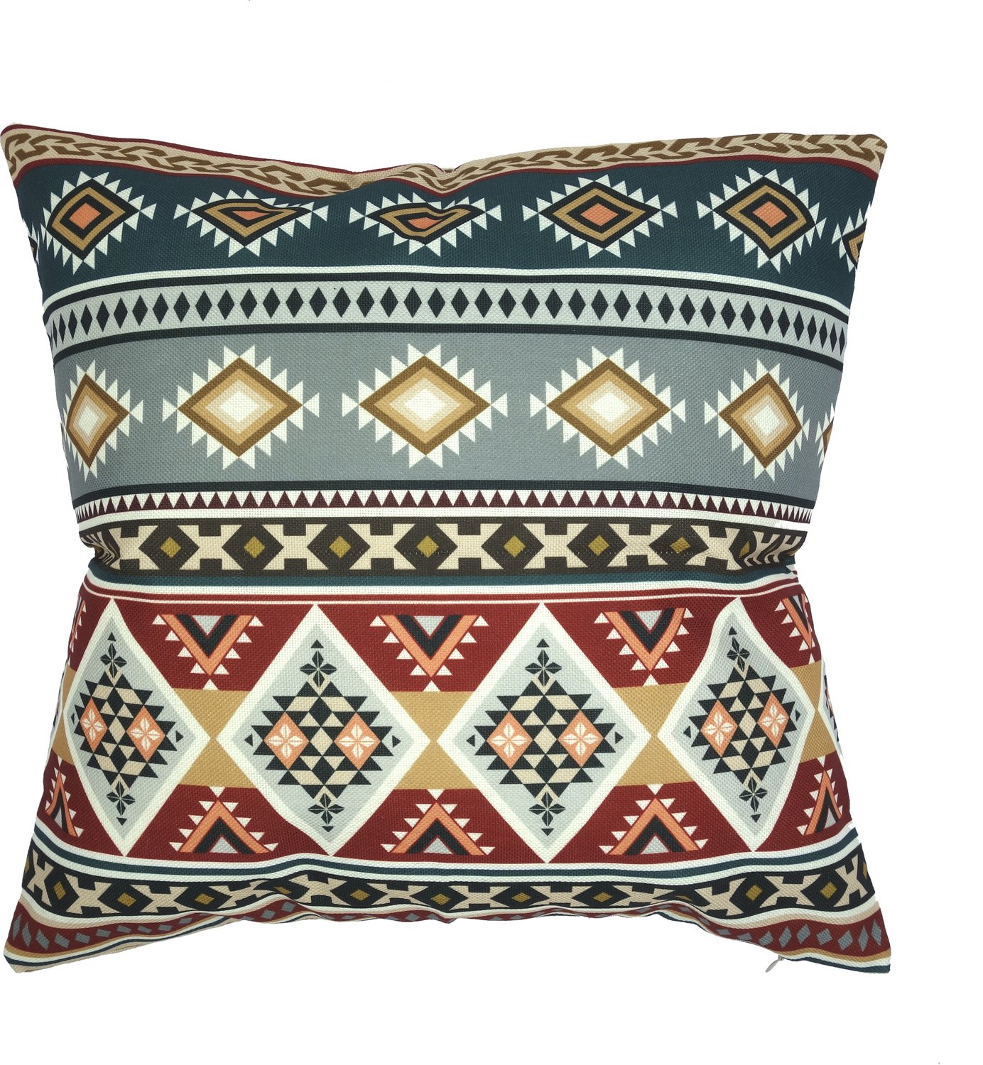 De Kussenkraam Kussenhoes Bindi Aztec Etnisch linnenlook 43 x 43 cm| Exclusief binnenkussen mix kleuren