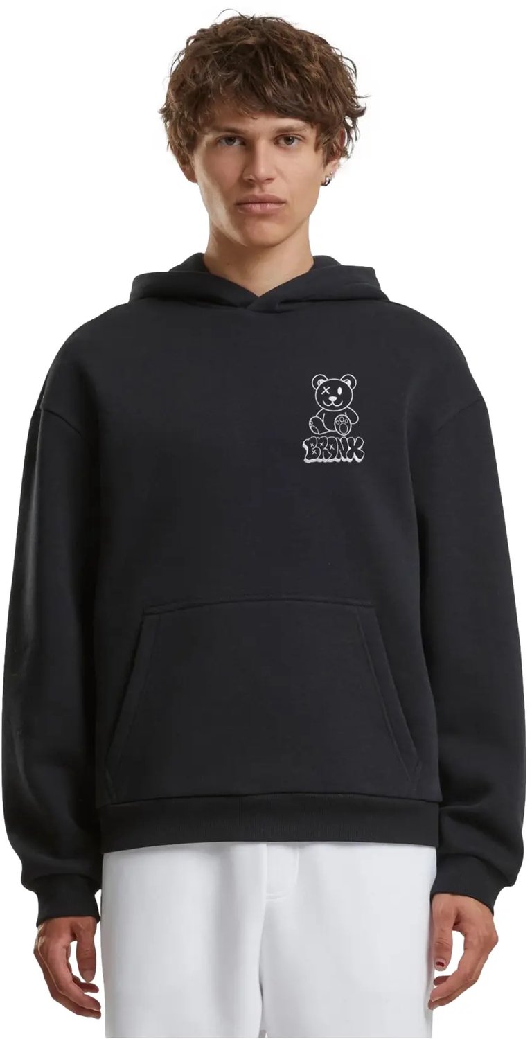 Hoodie Mister Tee Bronx Bear EMV Zwart