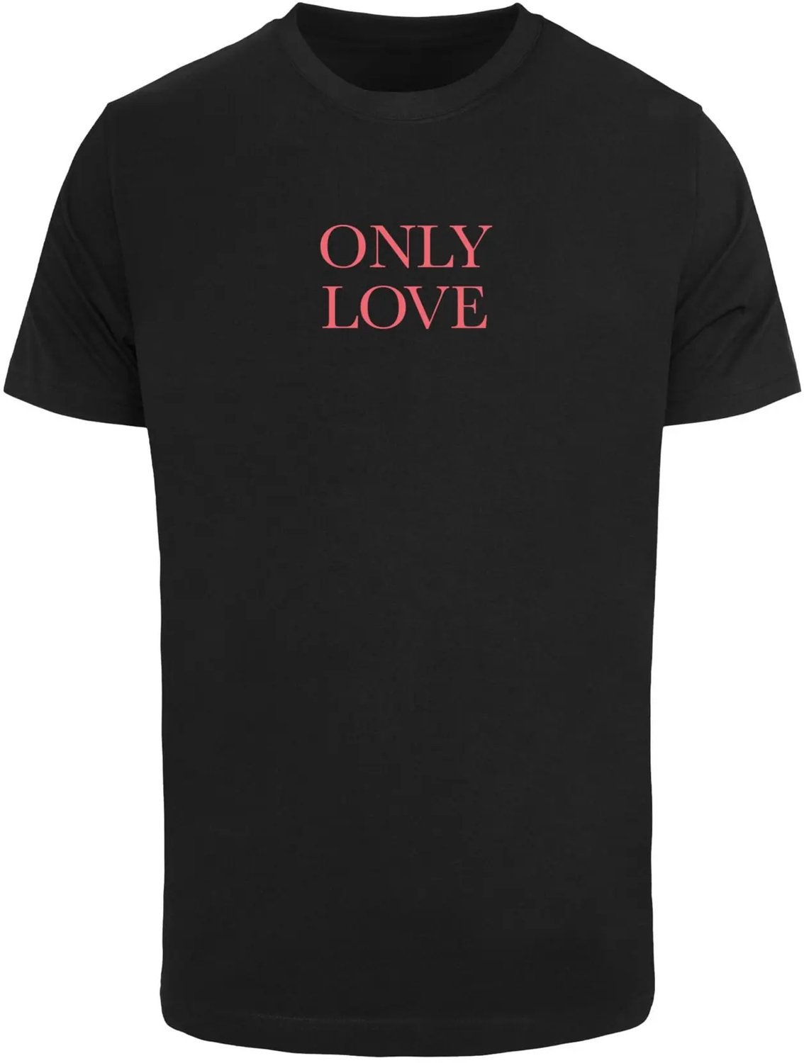 T-shirt met ronde hals Mister Tee Only Love Zwart