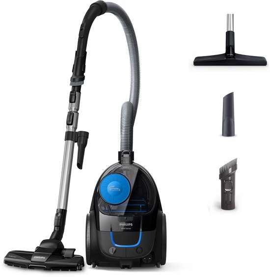 Philips Stofzuiger zonder Zak FC9331/09 - Alle Vloertypen - Sterke Zuigkracht - Met H13 Allergiefilter - Met Extra Mondstuk - Blauw