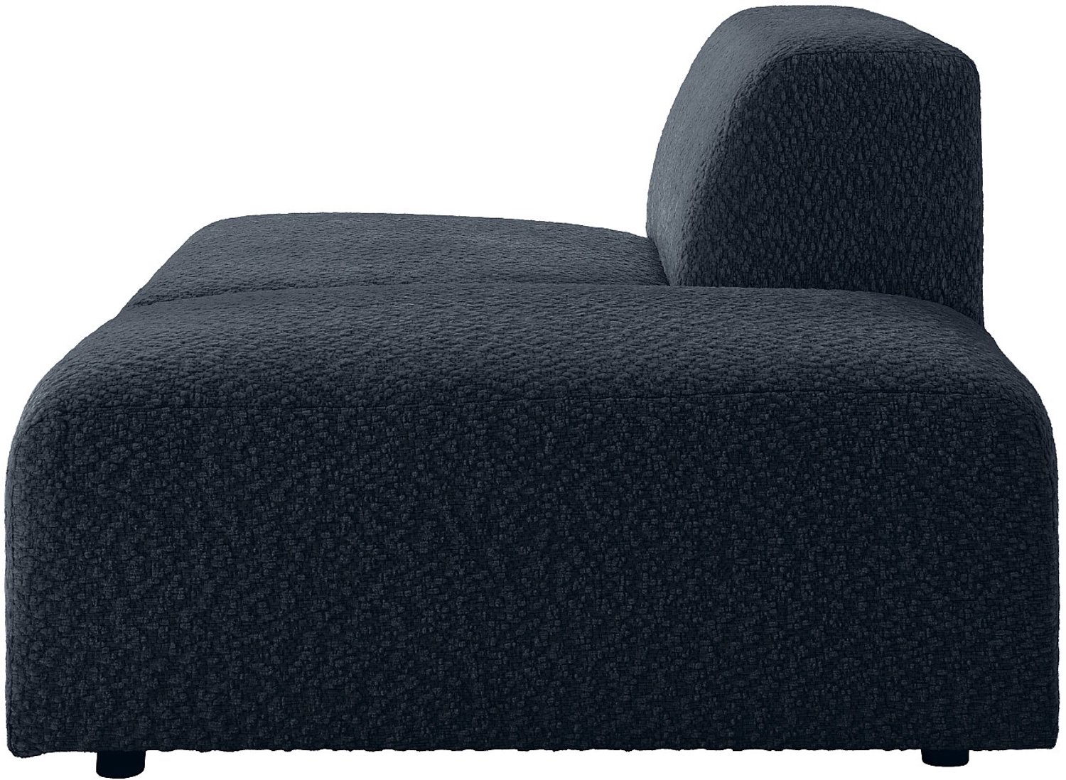 Vente-unique Rechte chaise longue in nachtblauwe chenillestof TORISO