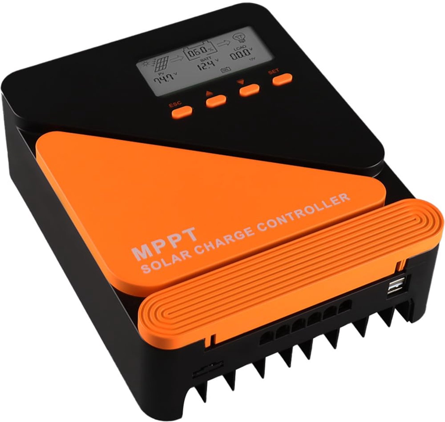 MPPT Zonne-laadregelaar met LCD-scherm en Dubbele USB-Poort