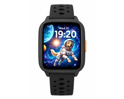 West Watches Model Stone Kinder Smartwatch – Zonder App – Fitness Tracker met Stappenteller, Slaapmonitor en 4 Spelletjes, Zwart