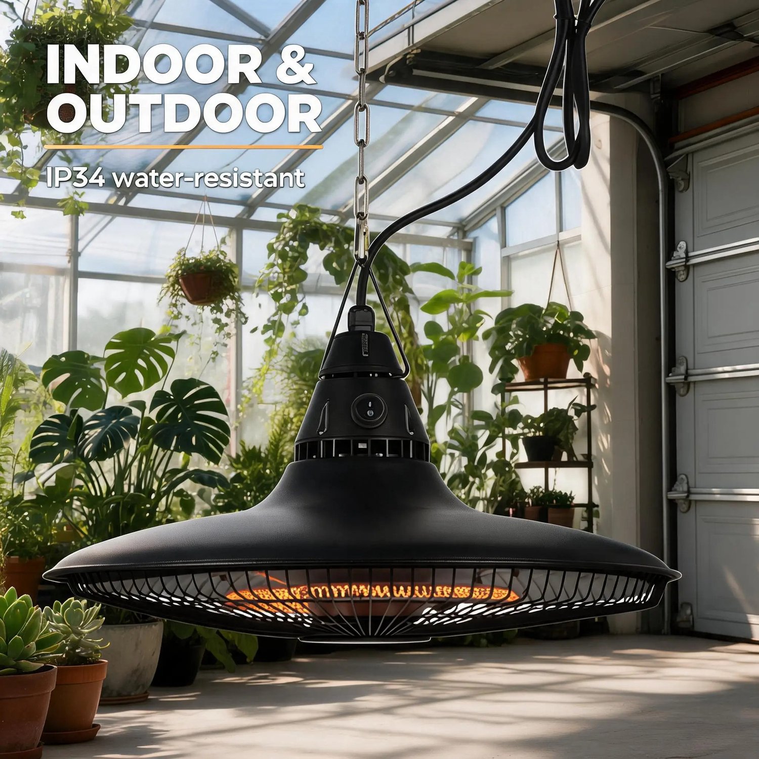 Veya Infrarood verwarming - Verwarmingspaneel – Plafond - Terrasverwarmers - Terrasverwarmer -Afstandbediening - 1500W - IP65 – foto 8