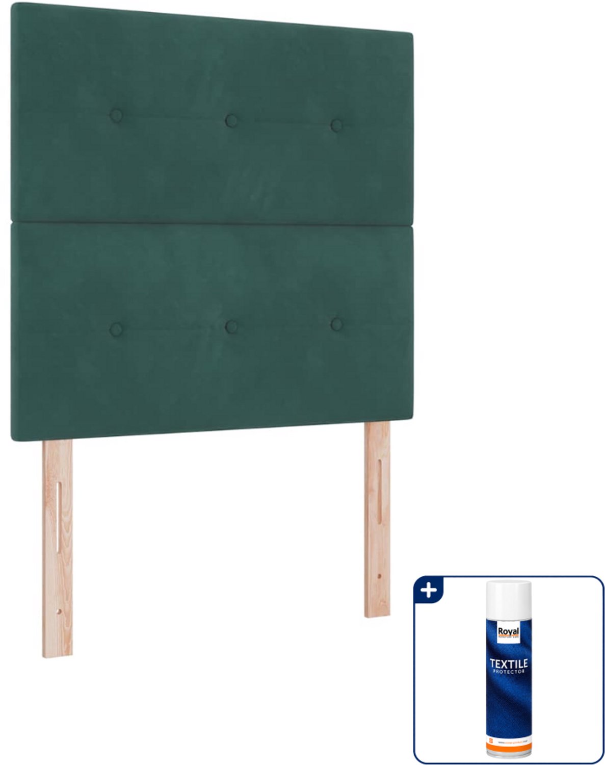 vidaXL boxspring - 80 x 200 cm - donkergroen - Inclusief textielbeschermer 500 ml