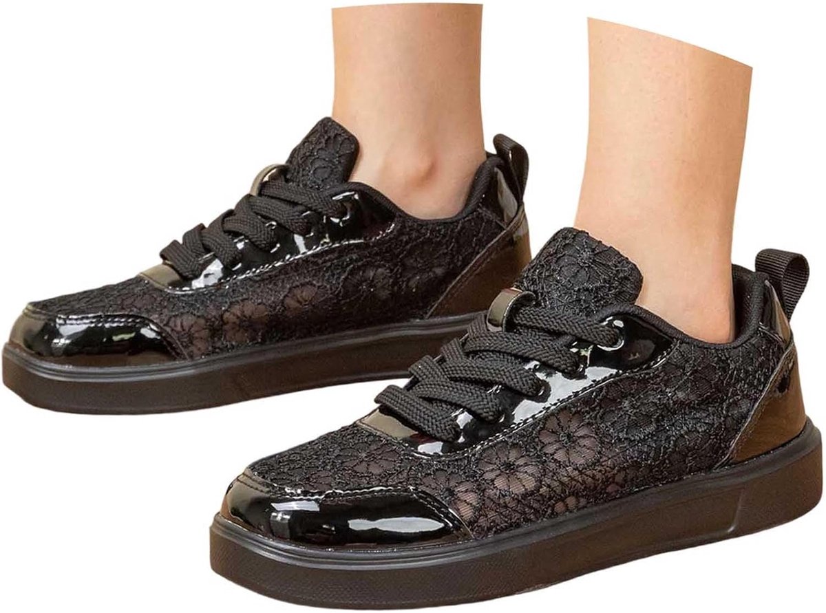 Trachten Weiße Sneaker Damen Spitzen - Dirndl Schuhe Flach Trachtenschuhe Mesh Sommerschuhe Bequem Bestickte Plateau Hochzeitsschuhe Brautschuhe Sommer Stoffschuhe Oktoberfest Turnschuhe, 35-43 EU