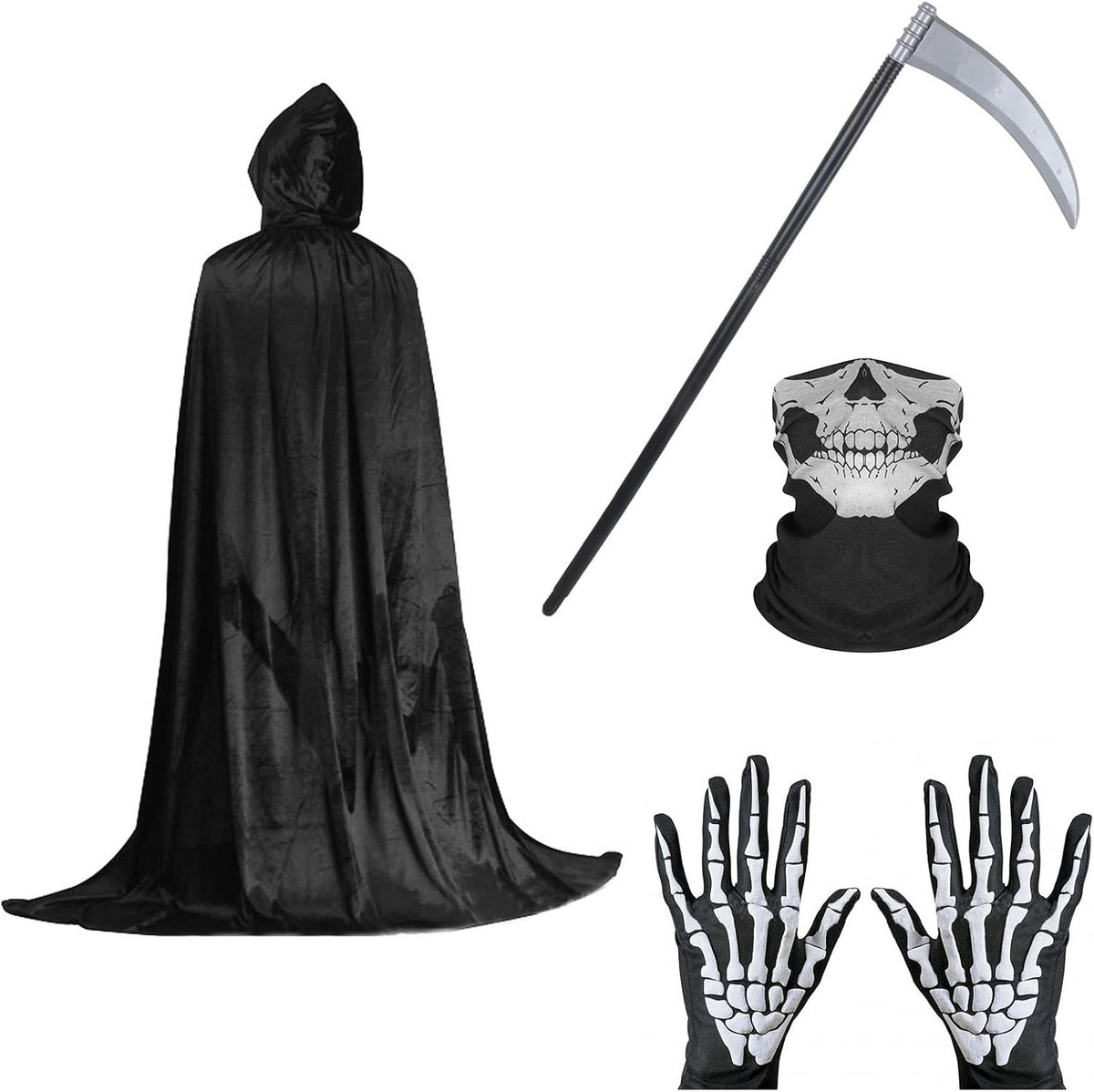 Cosplay Cape Set met Handschoenen en Sjaal voor Halloween en Carnaval - Perfect voor Kostuumfeesten en Theatrale Optredens