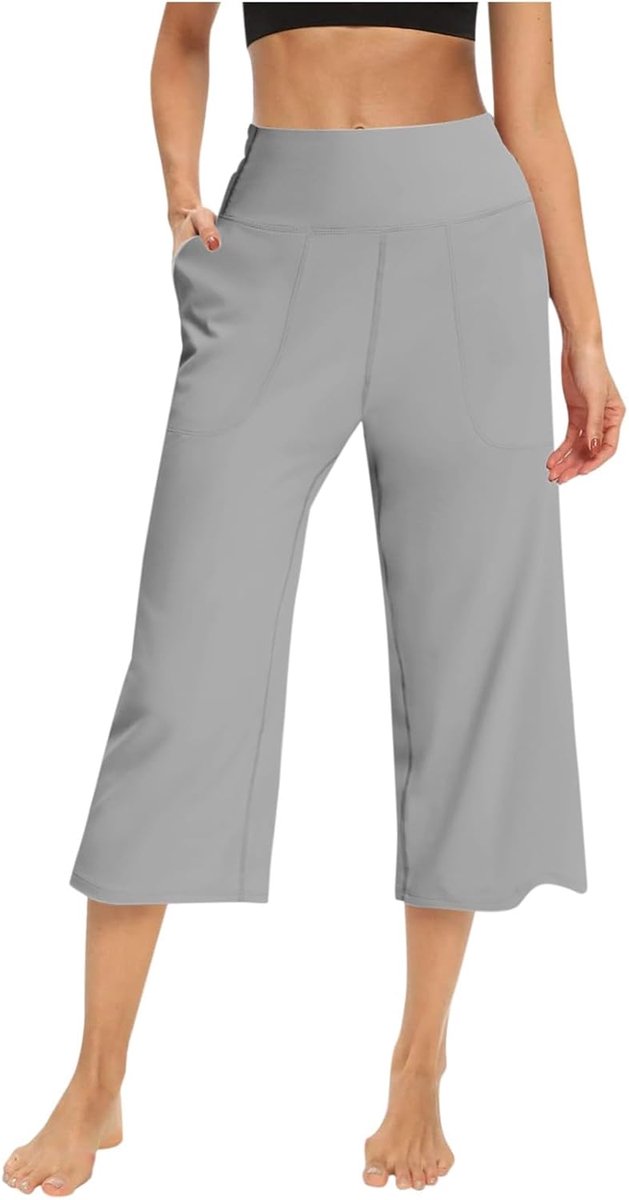 Damesbroek met hoge taille, cargo, joggen, palazzo, katoen, elastische tailleband, vloeiend, modieus, rechte pasvorm, kantoor, yoga, elastische riem, chic, lente A178