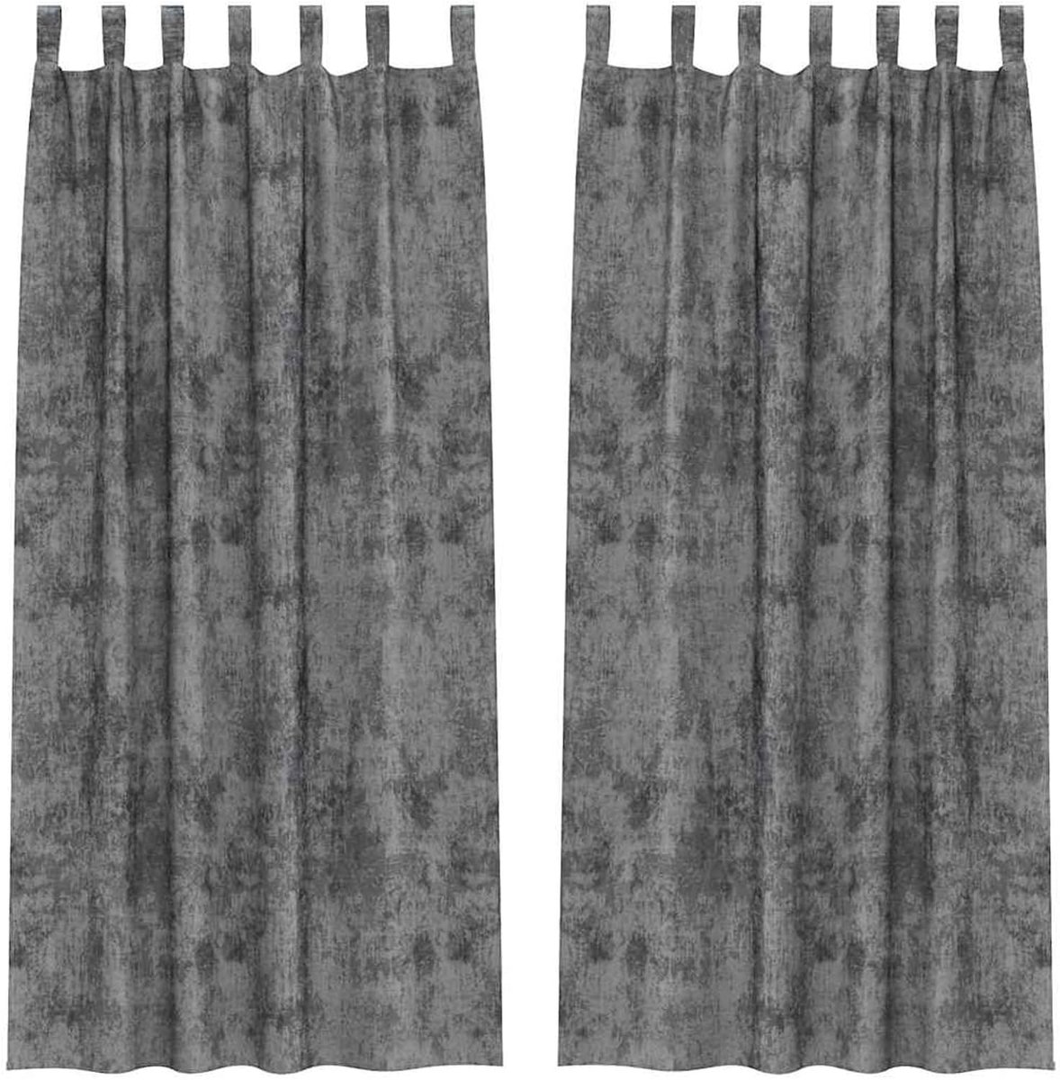 Gordijnen, set van 2, grijs, 245 x 140 cm, lichtbescherming, warmtebescherming voor woonkamer, slaapkamer, kantoor