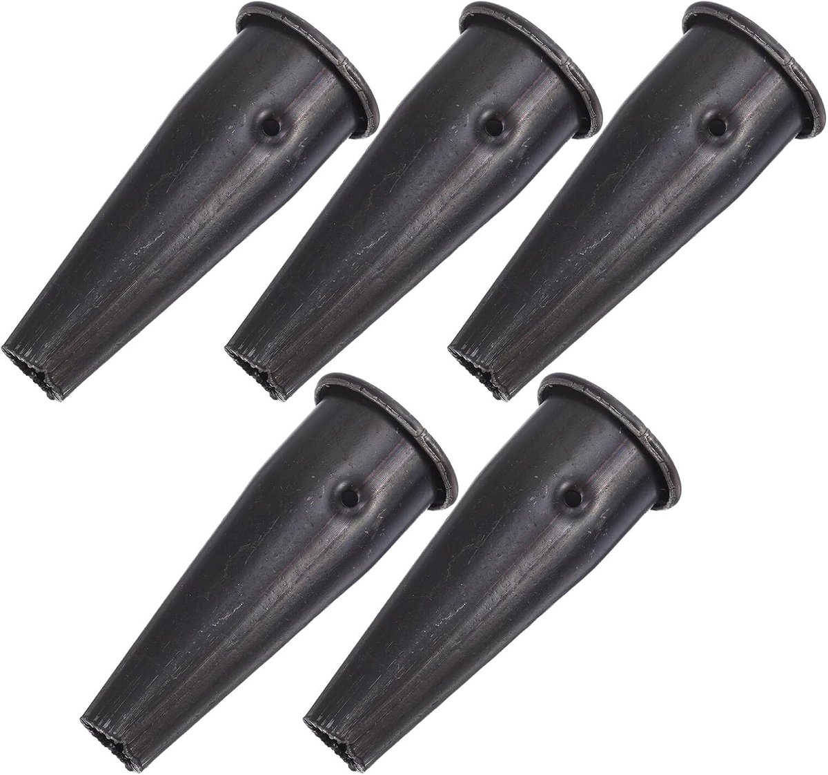 5 Stuks Zware Stalen Taps Toelopende Ferrules voor Tuingereedschap Roestbestendige Vervanging voor Schoffelhandvatten Stabiele Verbinding voor Houthandvat Reparatie