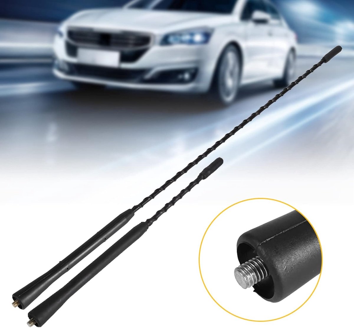 universele auto dakmast stereo radio FM AM versterkte booster antenne (9 inch, 16 inch) (9 inch)