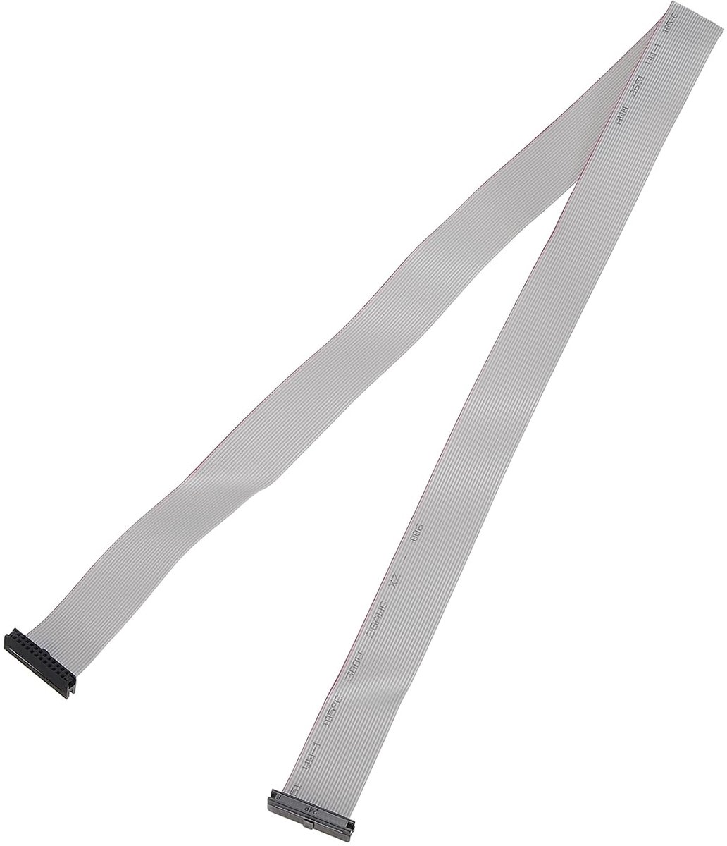 Platte lintkabel, 26 pinnen, 2 mm pitch, lengte 75 cm, FC naar FC dubbele vrouwelijke connector, platte kabel, voor industriële elektronica, grijs