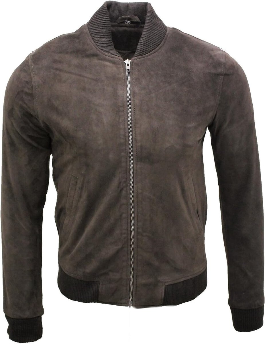 Suede Leren Bomberjack voor heren