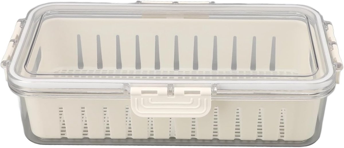 Verse Voedsel Opslag Containers, Voedsel Opslag Multifunctionele met Afdruiprek Koelkast Luchtdicht Crisper voor Keuken Eetkamer Picknick